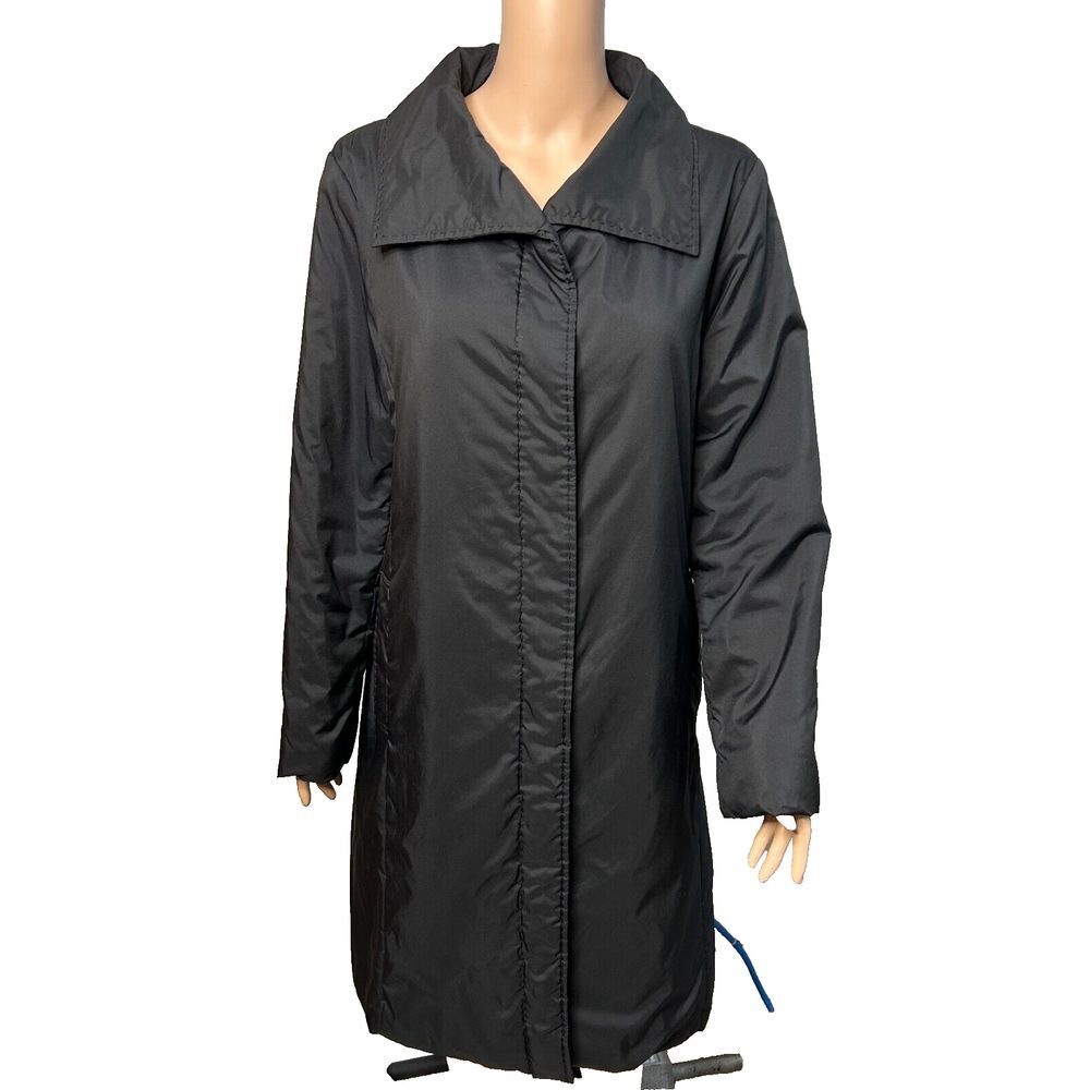 Cole Haan Country Thermore‎  Insulated Women L Black Lightweight Overcoat